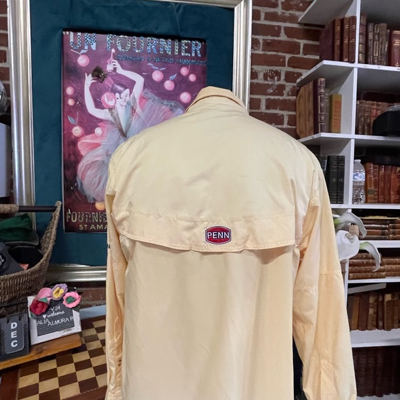 Berkley Long Sleeve Performance Tech Fishing Shirt M Mens Oatmeal Poly - Picture 6 of 8